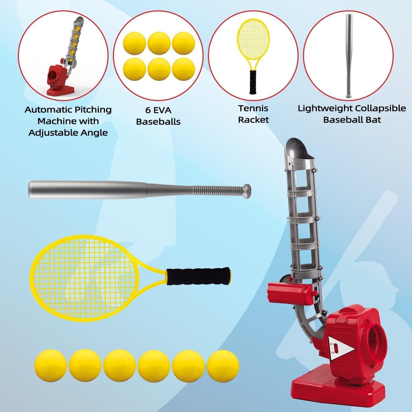 2-in-1 Baseball & Tennis Launcher