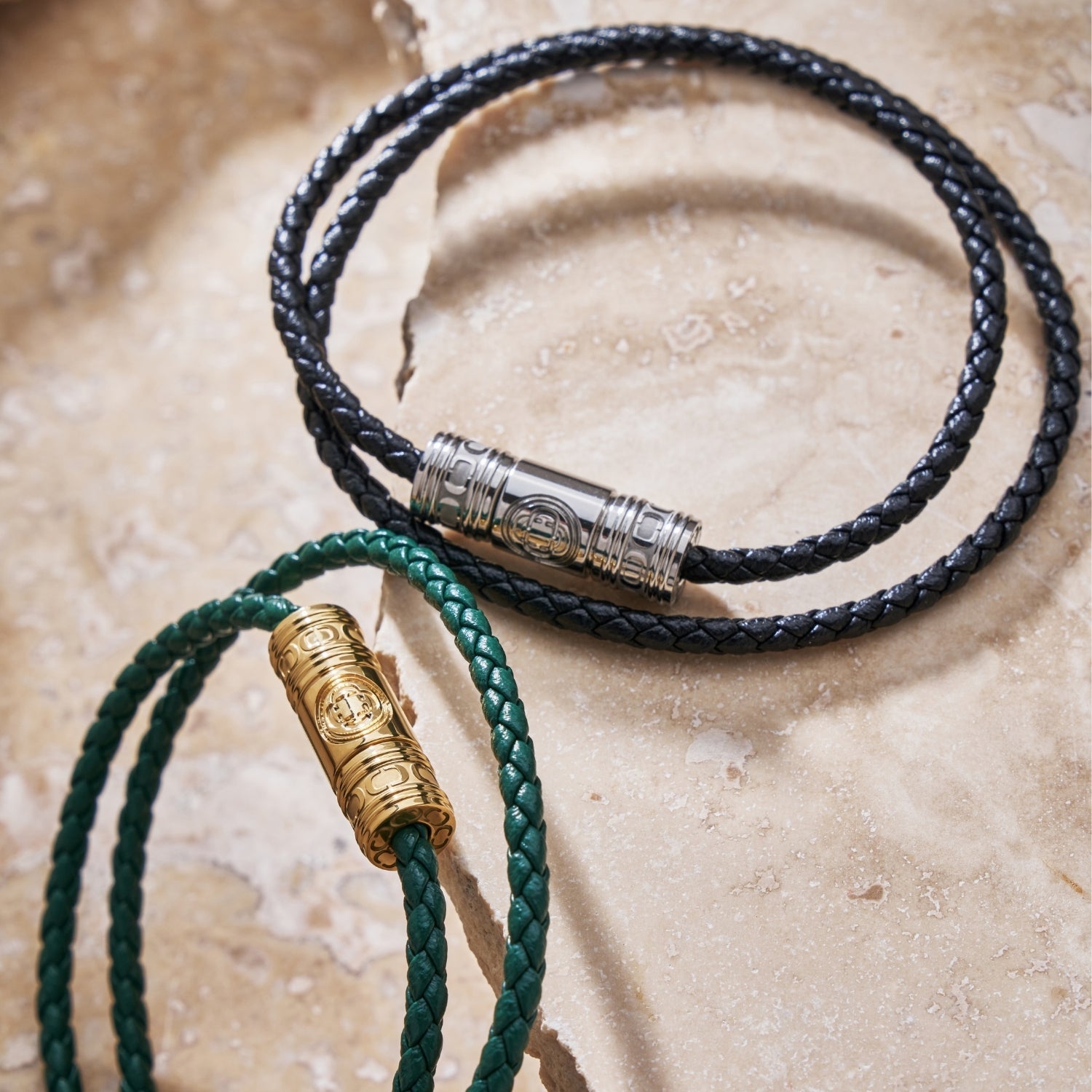 Black Leather Wrap Bracelet