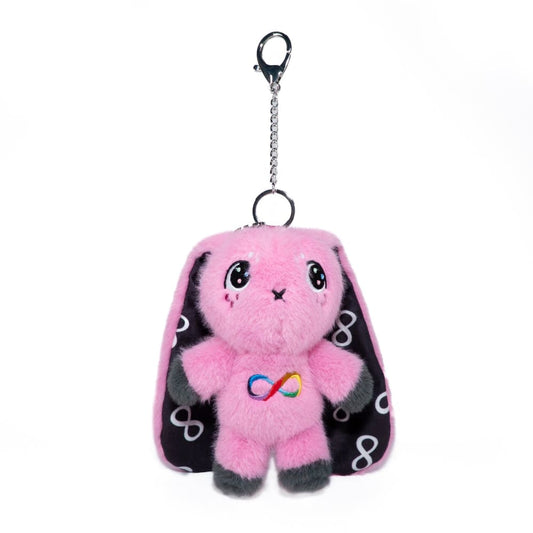 Plushie Dreadfuls - Pink Autism Rabbit Plush Keychain Accessory