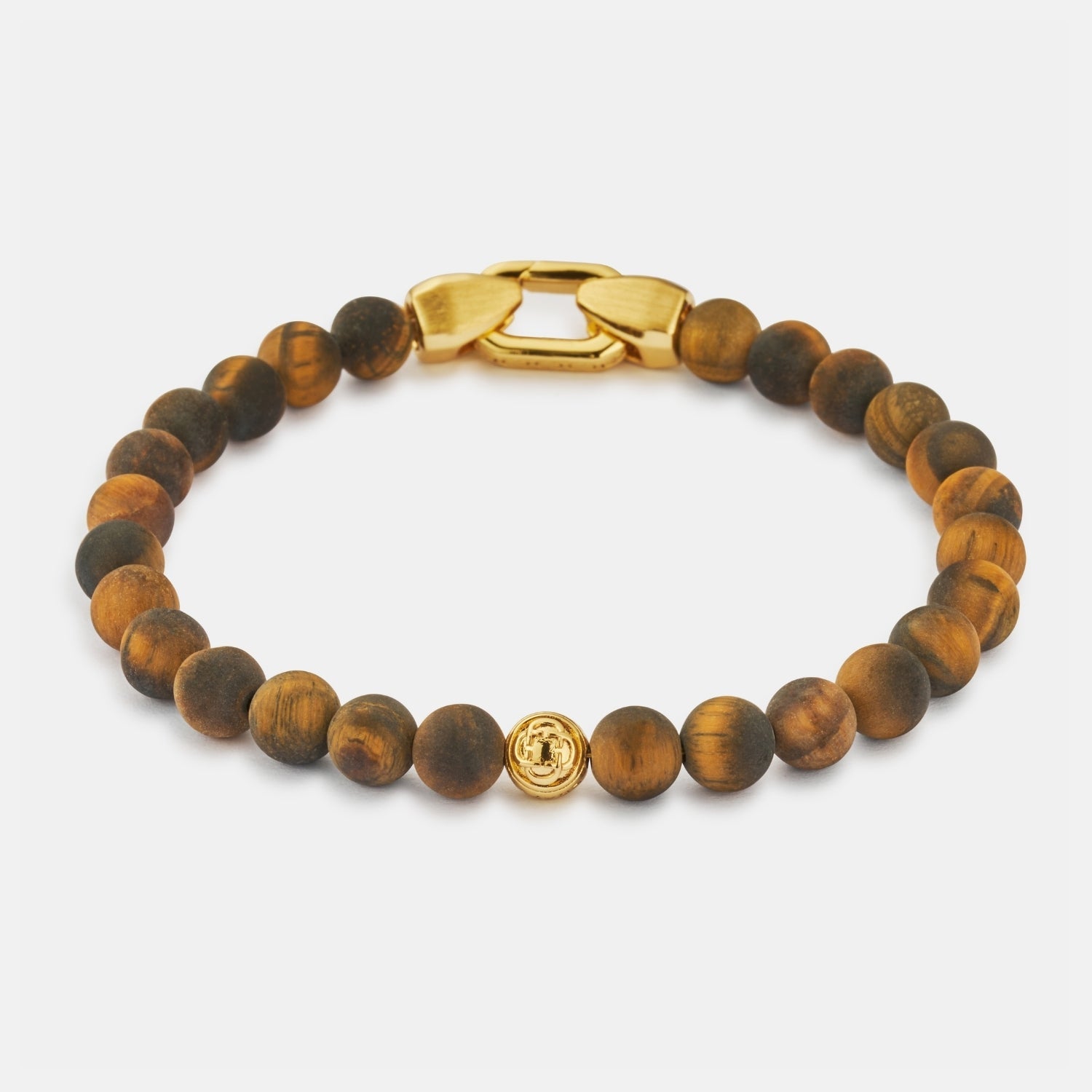 Tiger's Eye Lock Bracelet (Gold)
