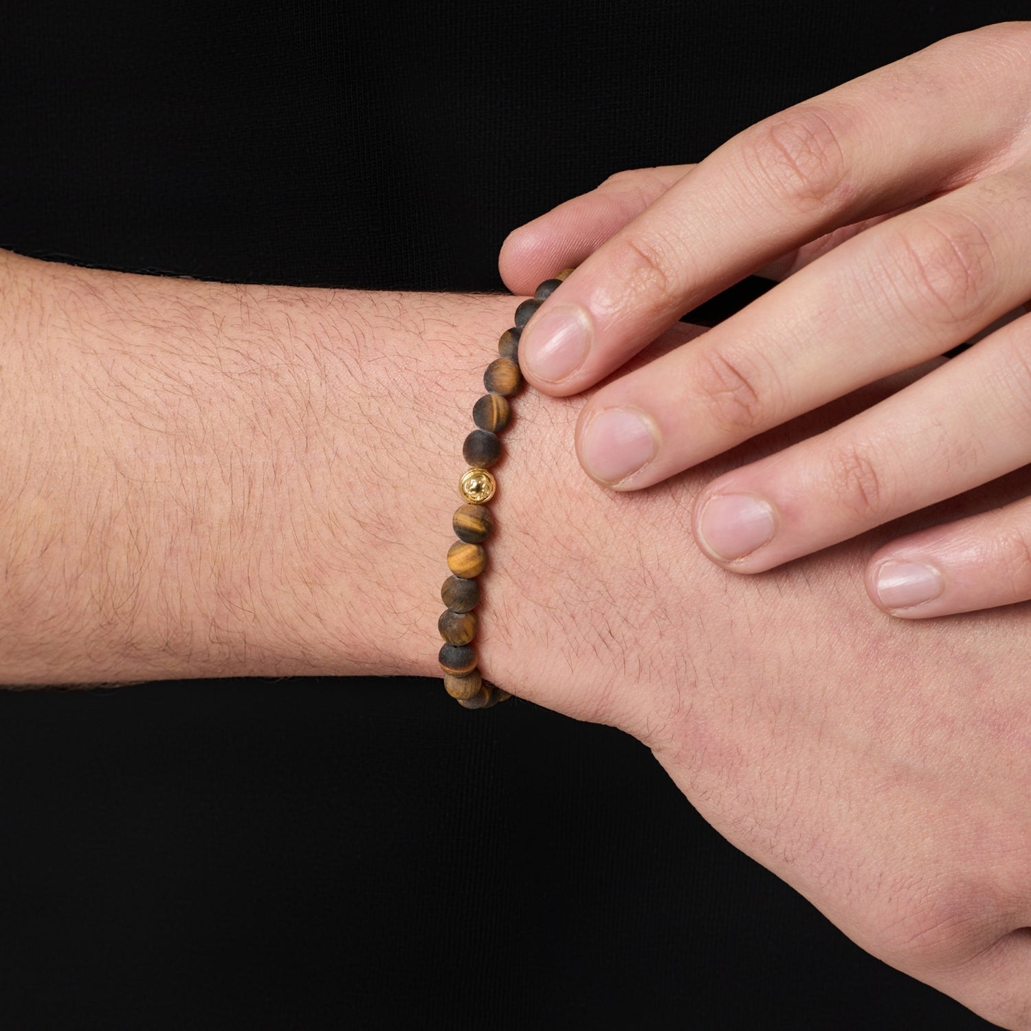 Tiger's Eye Lock Bracelet (Gold)