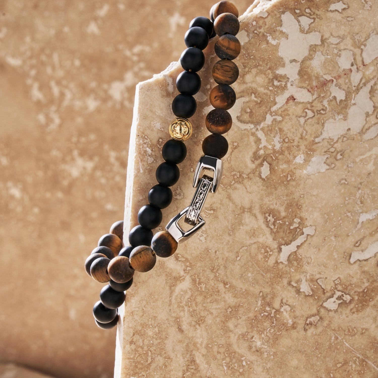 Tiger's Eye Lock Bracelet (Silver)